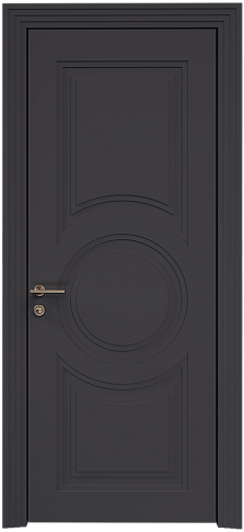 Дверь Ravenna Neo Classic Scalino Черная эмаль по шпону (RAL 9004) без стекла