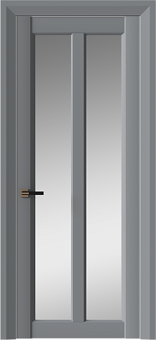 Дверь Prato Neo Classic Decoro Серебристо-серая эмаль (RAL 7045) со стеклом