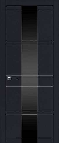 Дверь Tivoli Ж-2 Черная эмаль (RAL 9004) со стеклом