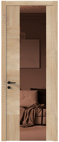 Дверь Tivoli Е-1 Дуб сонома светлый со стеклом