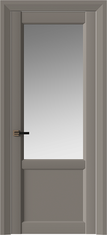 Дверь Dinastia Neo Classic Decoro Серая стяжка эмаль (RAL 060-60-05) со стеклом