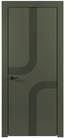 Дверь Armonia Moderno Серый Мох эмаль (RAL 7003) без стекла