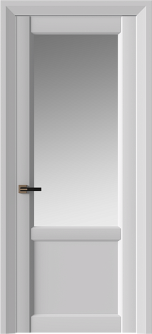 Дверь Dinastia Neo Classic Decoro Серая эмаль (RAL 7047) со стеклом