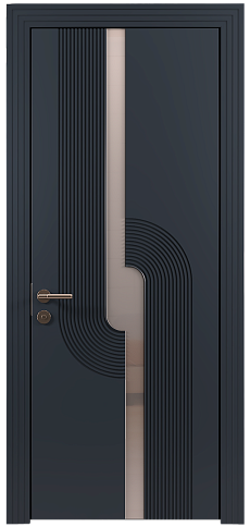 Дверь Cascato Moderno Графитово-серая эмаль (RAL 7024) без стекла