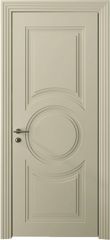 Дверь Ravenna Neo Classic Scalino Серо-оливковая эмаль (RAL 7032) без стекла