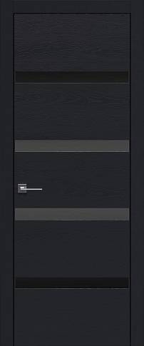 Дверь Tivoli Д-4 Черная эмаль по шпону (RAL 9004) без стекла