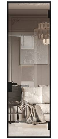 Дверь МКП-0 Черная эмаль (RAL 9004) со стеклом