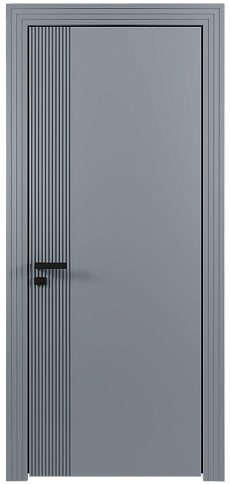 Дверь Sinistro Moderno Серебристо-серая эмаль (RAL 7045) без стекла