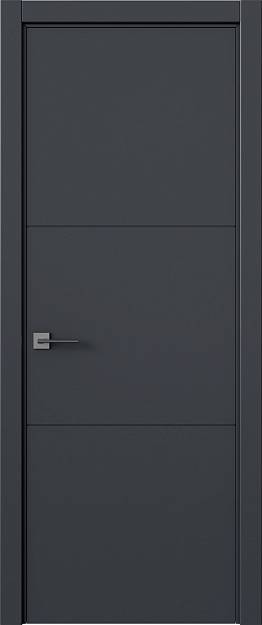 Межкомнатная дверь Tivoli В-2, цвет - Графитово-серая эмаль (RAL 7024), Без стекла (ДГ)