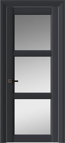 Дверь Milano Neo Classic Decoro Графитово-серая эмаль (RAL 7024) со стеклом