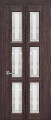 Дверь Milano Книжка Porta Classic Венге Нуар со стеклом