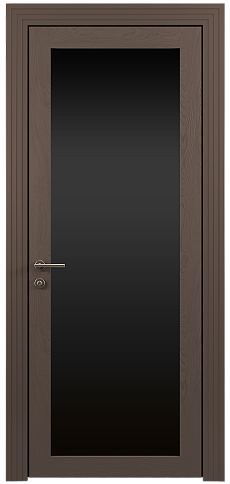 Дверь Tivoli З-1 Коричневый Тик эмаль по шпону (RAL 050-50-10) со стеклом