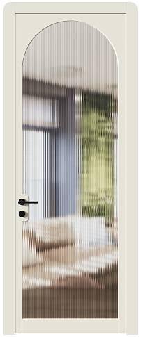 Дверь Luna Moderno Бежевая эмаль (RAL 9010) со стеклом