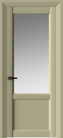 Дверь Dinastia Neo Classic Decoro Серо-оливковая эмаль (RAL 7032) со стеклом