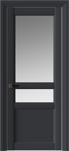 Дверь Imperia-R Neo Classic Decoro Графитово-серая эмаль (RAL 7024) со стеклом