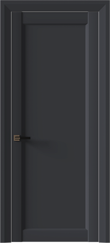 Дверь Domenica Neo Classic Decoro Графитово-серая эмаль (RAL 7024) без стекла