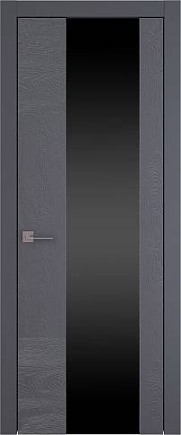 Дверь Tivoli Е-1 Графитово-серая эмаль по шпону (RAL 7024) со стеклом