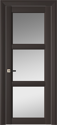 Дверь Milano Neo Classic Decoro Чёрный Базальт эмаль (RAL 040-30-05) со стеклом