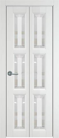 Дверь Milano Книжка Porta Classic Белая эмаль (RAL 9003) со стеклом