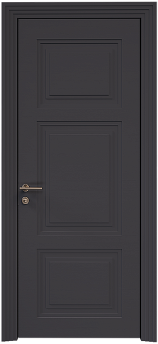 Дверь Siena Neo Classic Scalino Черная эмаль по шпону (RAL 9004) без стекла